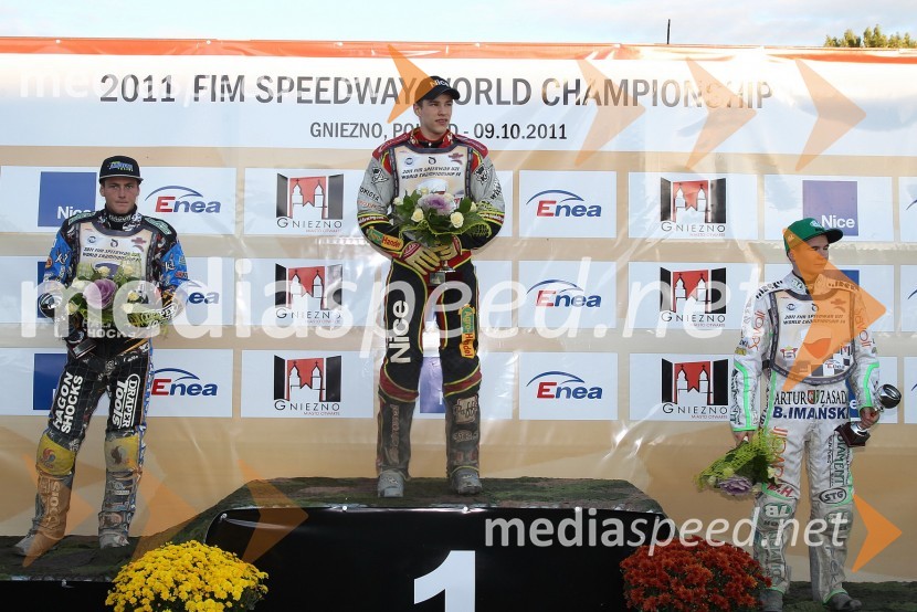 Darcy Ward, Avstralija, Przemyslaw Pawlicki, Poljska in Patryk Dudek, PoljskaSpeedway, svetovno prvenstvo mladincev, finale 4