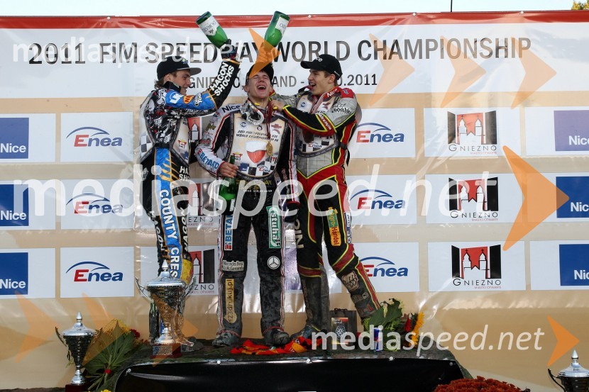Darcy Ward, Avstralija, Maciej Janovski, Poljska in Przemyslaw Pawlicki, PoljskaSpeedway, svetovno prvenstvo mladincev, finale 4