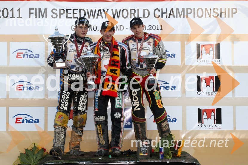 Darcy Ward, Avstralija, Maciej Janovski, Poljska in Przemyslaw Pawlicki, PoljskaSpeedway, svetovno prvenstvo mladincev, finale 4