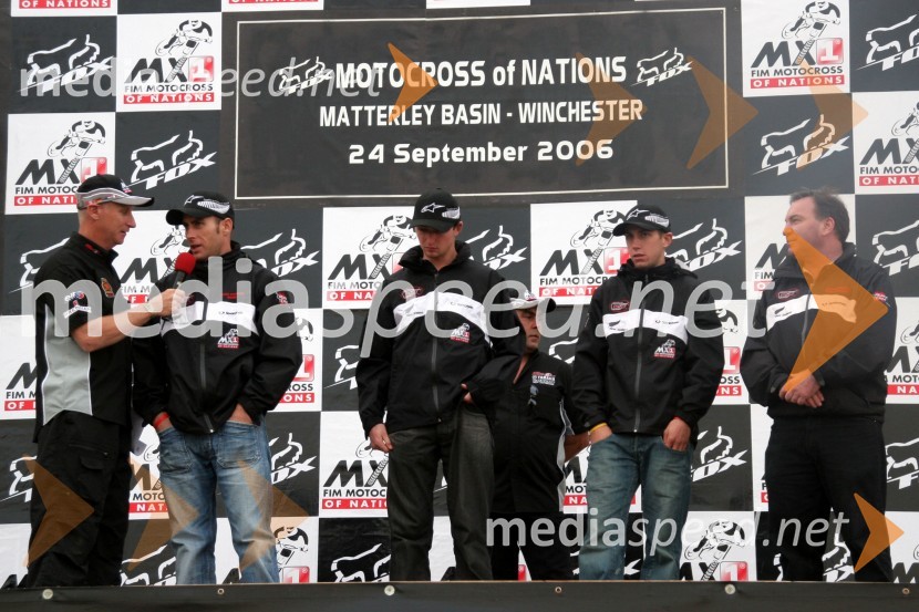 Ekipa Nove ZelandijeMOTOKROS, Pokal narodov 2006, Winchester, Velika Britanija - tiskovna konferenca in predstavitev tekmovalcev