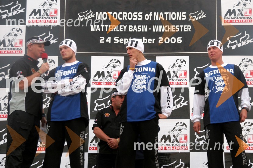 Ekipa EstonijeMOTOKROS, Pokal narodov 2006, Winchester, Velika Britanija - tiskovna konferenca in predstavitev tekmovalcev