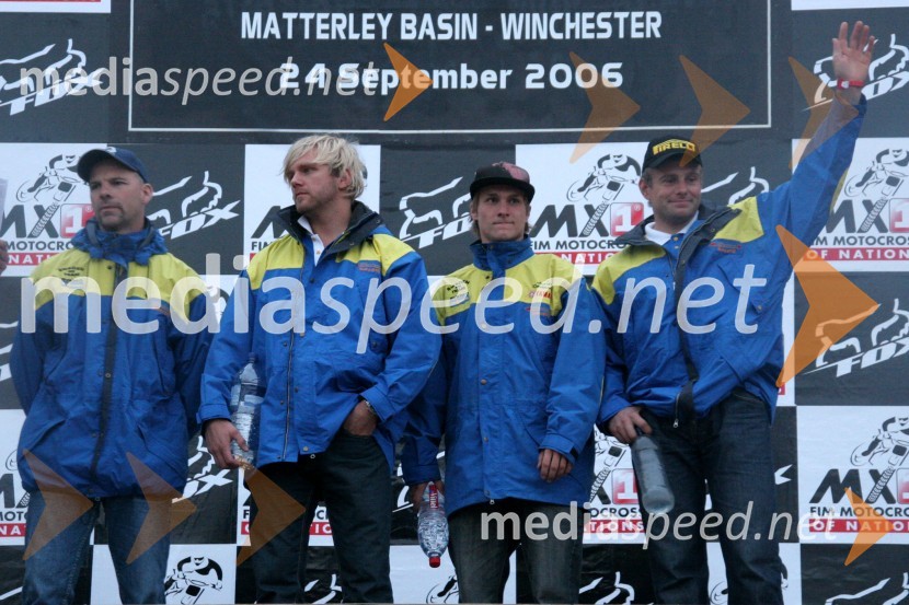 Ekipa ŠvedskeMOTOKROS, Pokal narodov 2006, Winchester, Velika Britanija - tiskovna konferenca in predstavitev tekmovalcev