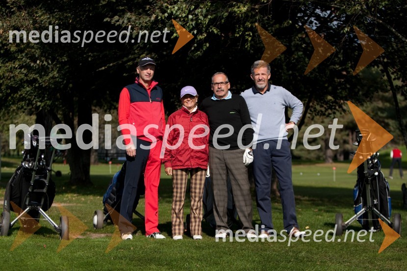Tomaž Kastelic, Nada Žemva, Vito Šmit, Janez LočniškarGolf turnir z Bojanom Križajem in partnerji