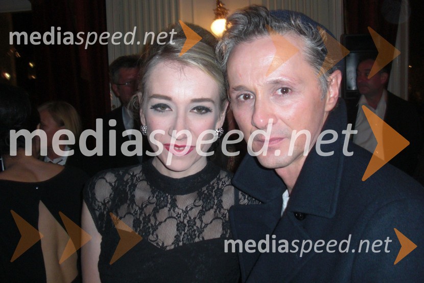 Lana Barić, igralka in Livio Badurina, igralecVojna in mir, premiera Tomaža Pandurja v HNK Zagreb