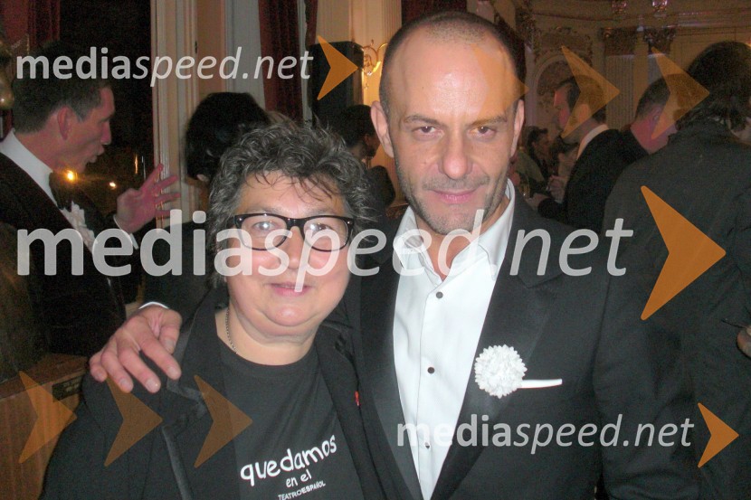 Dragica Petrovič, režiserka in producentka in Tomaž Pandur, režiserVojna in mir, premiera Tomaža Pandurja v HNK Zagreb