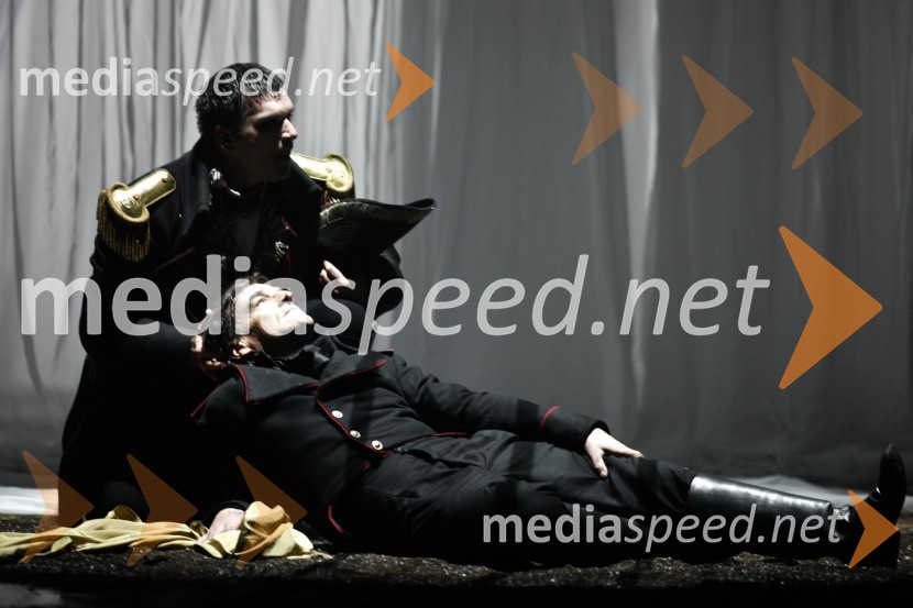 Bojan Navojec, Milan Pleština, igralcaVojna in mir, premiera Tomaža Pandurja v HNK Zagreb