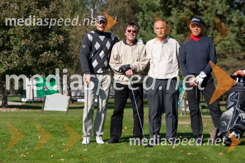 Arne Mislej, Božidar Zajc, Anto Tadič in Andrej KozeljGolf turnir z Bojanom Križajem in partnerji