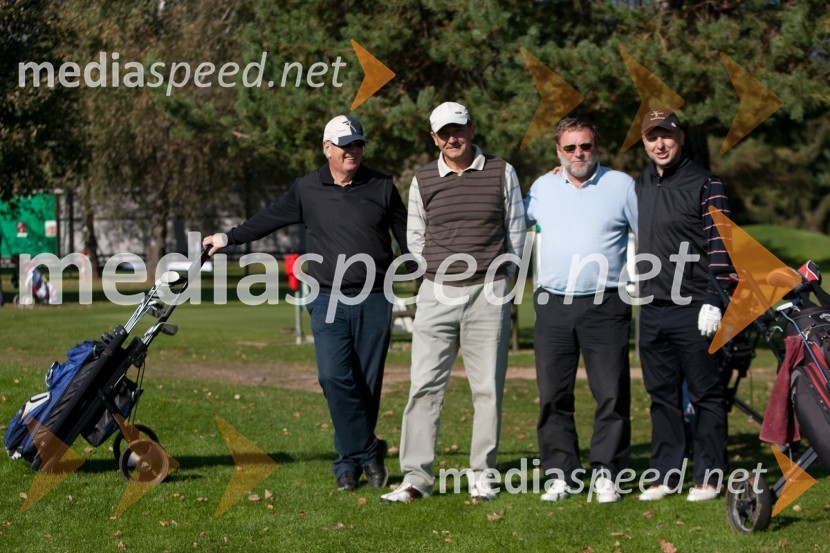 Milan Lukič, Marjan Bevk, Tomaž Bernik in Gregor FricGolf turnir z Bojanom Križajem in partnerji