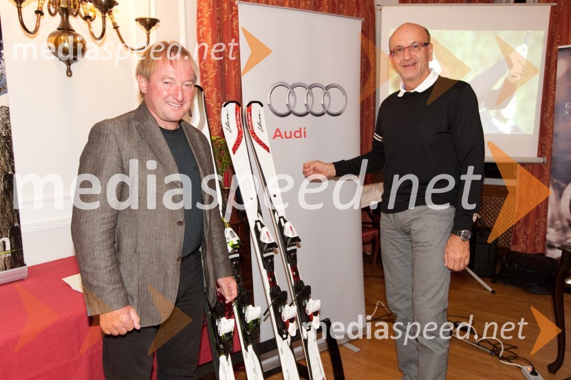 Bojan Križaj, nekdanji smučar in Heinz Slesak, generalni direktor Porsche Slovenija d.o.o.Golf turnir z Bojanom Križajem in partnerji