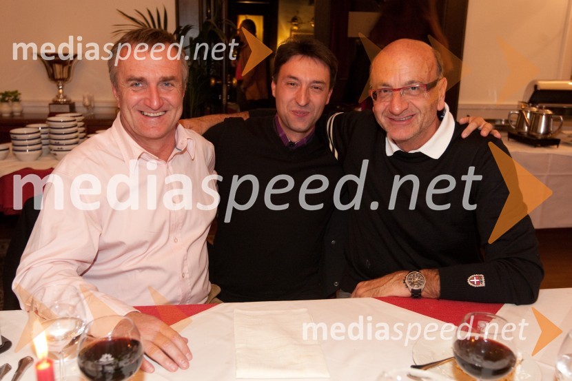 Gerry Jekl, Boštjan Luznar, vodja golf igrišča Bled in Heinz Slesak, generalni direktor Porsche Slovenija d.o.o.Golf turnir z Bojanom Križajem in partnerji