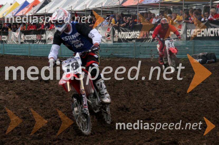 Juss Laansoo (Estonija) in Laslo Czuni (Madžarska)MOTOKROS, Pokal narodov 2006, Winchester, Velika Britanija - kvalifikacije in dirka
