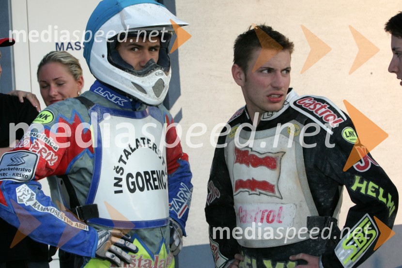 Samo Kukovica, AMD Krško in Manuel Hauzinger, AvstrijaSPEEDWAY, 3. dirka DP posameznikov Slovenije, Avstrije in Hrvaške