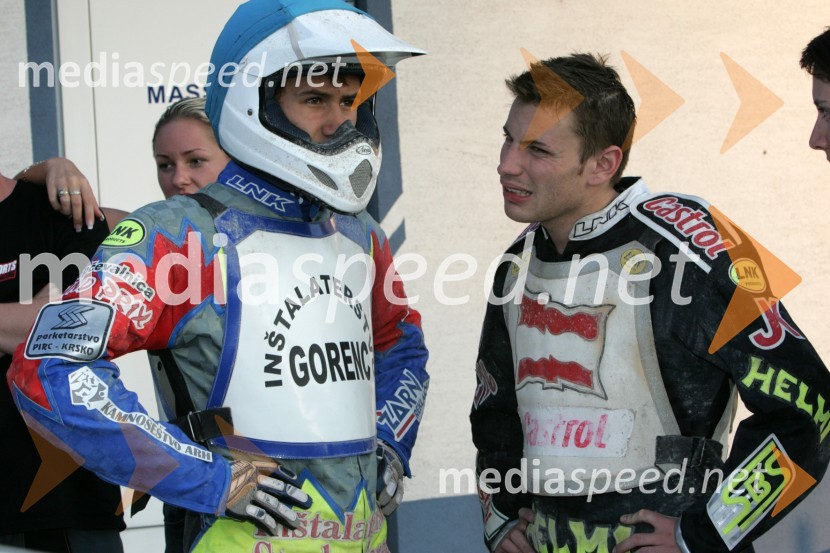 Samo Kukovica, AMD Krško in Manuel Hauzinger, AvstrijaSPEEDWAY, 3. dirka DP posameznikov Slovenije, Avstrije in Hrvaške