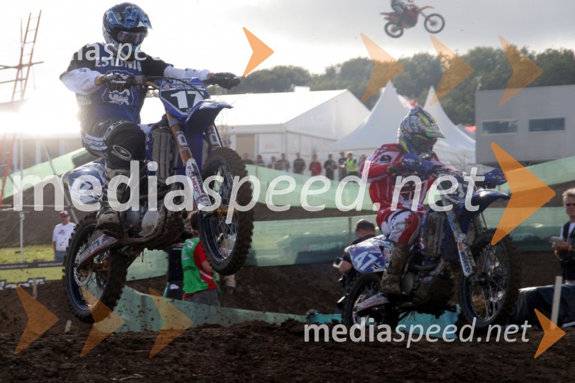 Aigar Leok (Estonija) in Brett Metcalfe (Avstralija)MOTOKROS, Pokal narodov 2006, Winchester, Velika Britanija - kvalifikacije in dirka