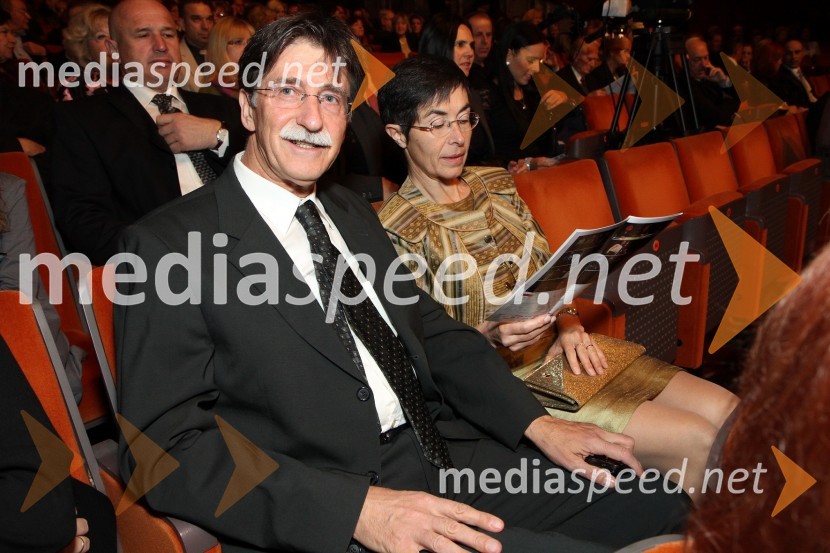 Jožko Čuk, direktor SNG Nova Gorica in soproga Jasna, zdravnicaBorštnikov prstan prejela Milada Kalezić