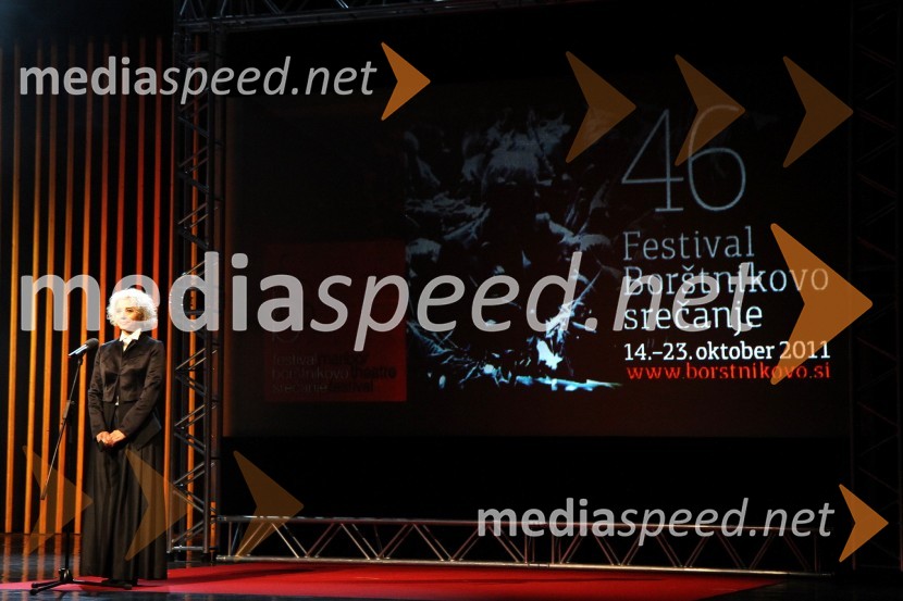 Alja Predan, umetniška direktorica Borštnikovega srečanja
Borštnikov prstan prejela Milada Kalezić