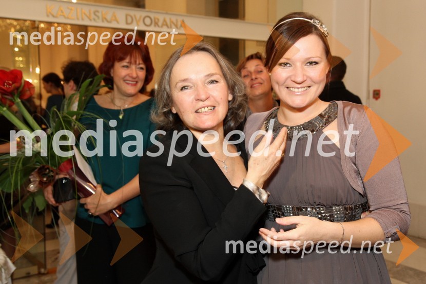 Milada Kalezić, igralka in dobitnica Borštnikovega prstana 2011 in hčerka IvanaBorštnikov prstan prejela Milada Kalezić