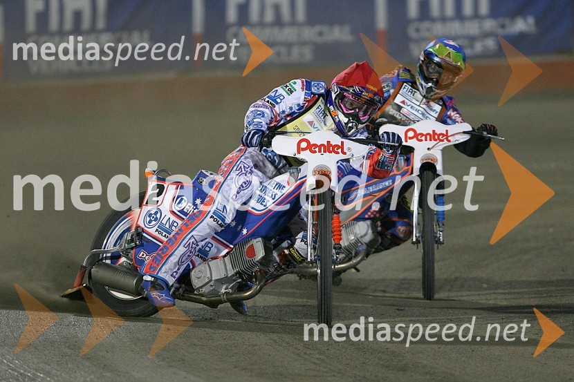 Jasson Crump (Avstralija) in Scott Nicholls (VBR)SPEEDWAY GRAND PRIX, VN Poljske 2006, dirka