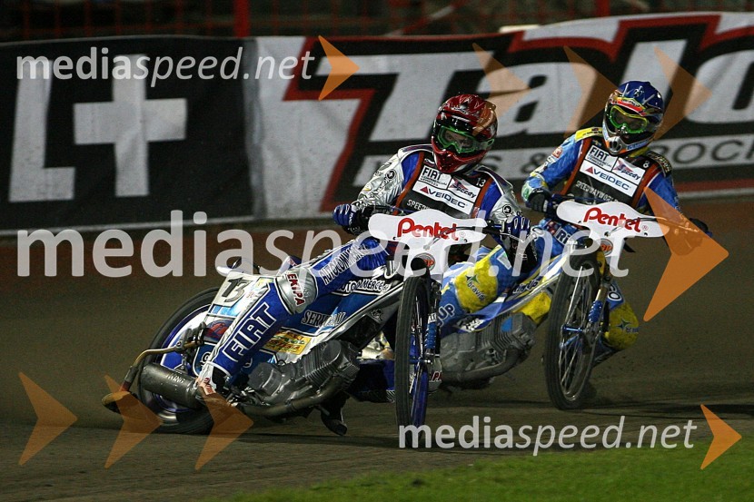Matej Žagar (Slovenija) in Andreas Jonsson (Švedska)SPEEDWAY GRAND PRIX, VN Poljske 2006, dirka