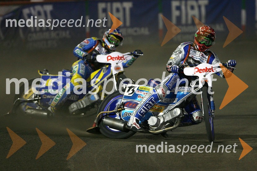 Andreas Jonsson (Švedska) in Matej Žagar (Slovenija)SPEEDWAY GRAND PRIX, VN Poljske 2006, dirka