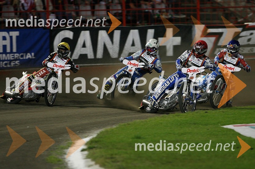 Wieslaw Jagus (Poljska), Tomasz Gollob (Poljska), Hans Andersen (Danska) in Jaroslaw Hampel (Poljska)
SPEEDWAY GRAND PRIX, VN Poljske 2006, dirka