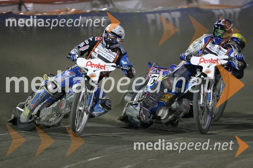 Bjarne Pedersen (Danska) in Matej Žagar (Slovenija), ...

SPEEDWAY GRAND PRIX, VN Poljske 2006, dirka