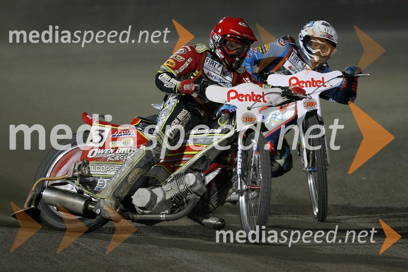 Leigh Adams (Avstralija) in Greg Hancock (ZDA)
SPEEDWAY GRAND PRIX, VN Poljske 2006, dirka