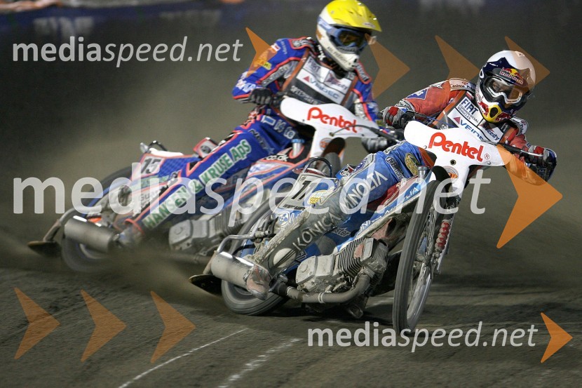Niels Kristian Iversen (Danska) in Jaroslaw Hampel (Poljska)SPEEDWAY GRAND PRIX, VN Poljske 2006, dirka
