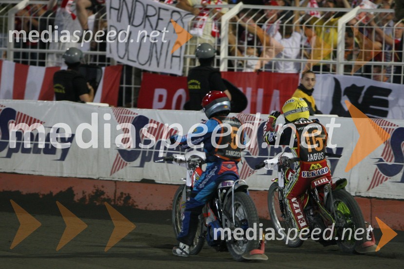 Greg Hancock (ZDA) in Wieslaw Jagus (Poljska)SPEEDWAY GRAND PRIX, VN Poljske 2006, dirka