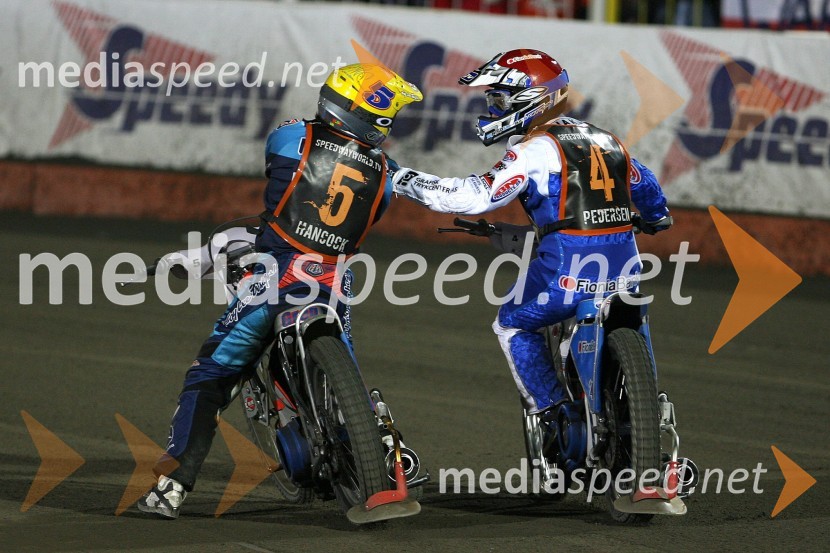 Greg Hancock (ZDA) in Nicki Pedersen (Danska)SPEEDWAY GRAND PRIX, VN Poljske 2006, dirka