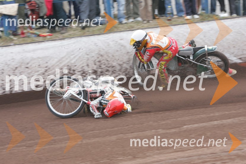 Matej Ferjan (Madžarska - Slovenija) in Robert Kosciecha, PoljskaSPEEDWAY Finale evropskega prvenstva med posamezniki Miškolc, Madžarska
