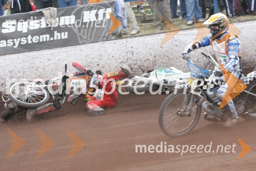 Matej Ferjan (Madžarska - Slovenija) in Robert Kosciecha, PoljskaSPEEDWAY Finale evropskega prvenstva med posamezniki Miškolc, Madžarska
