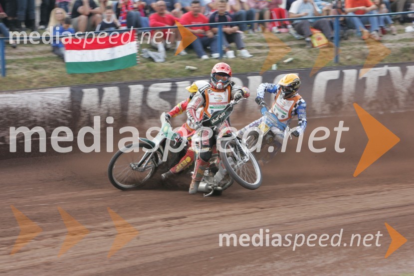 Matej Ferjan (Madžarska - Slovenija) in Robert Kosciecha, PoljskaSPEEDWAY Finale evropskega prvenstva med posamezniki Miškolc, Madžarska