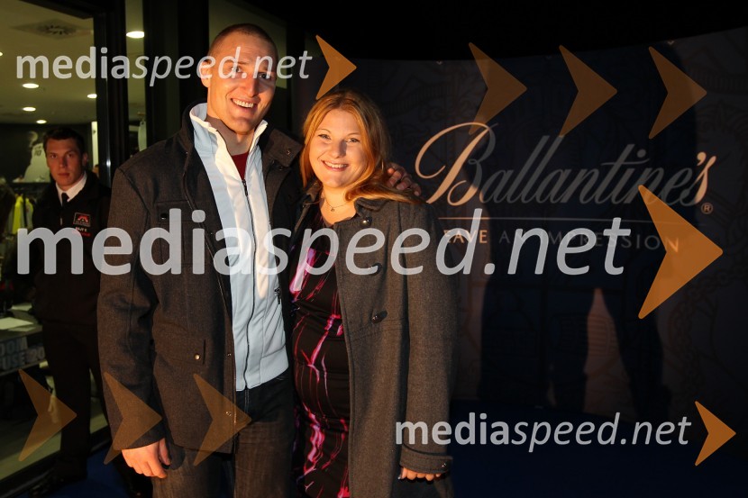 Andrej Šporn, smučar in soproga Vesna Vižintin ŠpornForma F+ tretji rojstni dan in Balantines party