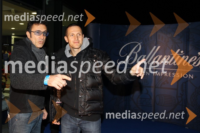 	Branko Djurić-Đuro, igralec, režiser in glasbenik ter Jure Košir, nekdanji smučarForma F+ tretji rojstni dan in Balantines party