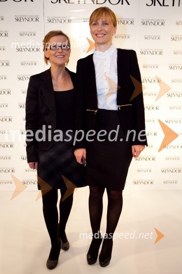 Natalija Taja Kolarič in Mihaela Kolarič, lastnici agencije MichelaSeverina in Skeyndor, predstavitev kozmetične znamke na Ljubljanskem gradu