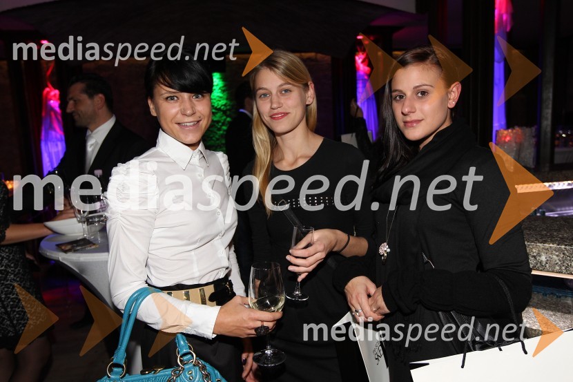 Petra Rozman, Katja Magister in Maruša Magajna MagisterSeverina in Skeyndor, predstavitev kozmetične znamke na Ljubljanskem gradu