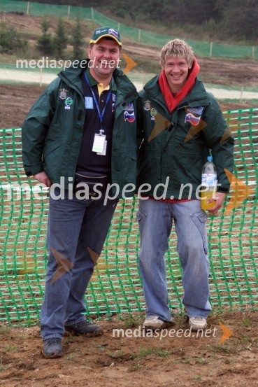 Herman Jakolič, vodja slovenske motokros ekipe in Klemen Gerčar (Slovenija)MOTOKROS, evropski pokal narodov 2006, Zarnesti, Romunija