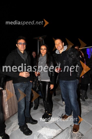 Branko Djurić-Đuro, igralec, režiser in glasbenik, Alenka Košir in njen mož Jure Košir, nekdanji smučarForma F+ tretji rojstni dan in Balantines party