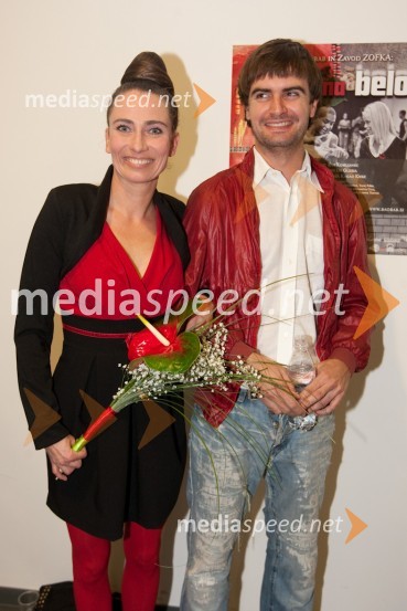 Alenka Tetičkovič, igralka in fant JureDelo na belo, premiera v LGL