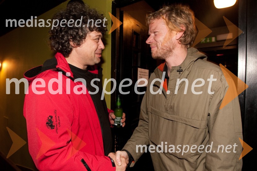 Brane Vižintin, igralec in Matija Vastl, igralecStolp, premiera predstave v Slovenskem mladinskem gledališču