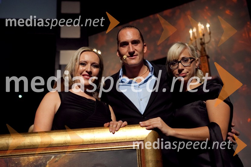 Tina Guček, glavna urednica revije Eva, Vid Valič, voditelj in Katarina Štular, odgovorna urednica revije EvaFemme Fatale 2011 je ... Nataša Dobelšek