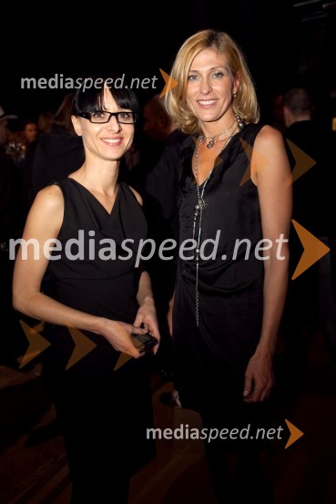 Irena Kolenc, vodja marketinga in odnosov z javnostmi Krater Media in Andreja Comino, novinarka LadyFemme Fatale 2011 je ... Nataša Dobelšek