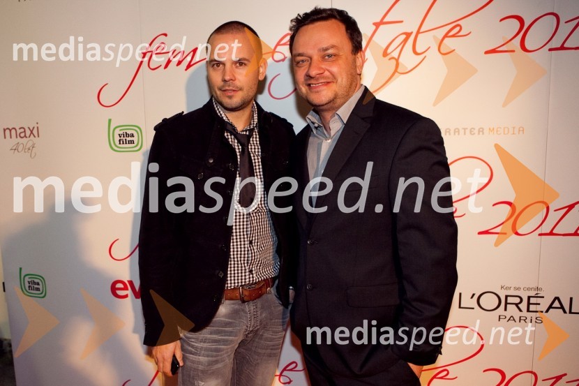 Štefko Bratkovič, moderator in Sašo Papp, moderatorFemme Fatale 2011 je ... Nataša Dobelšek