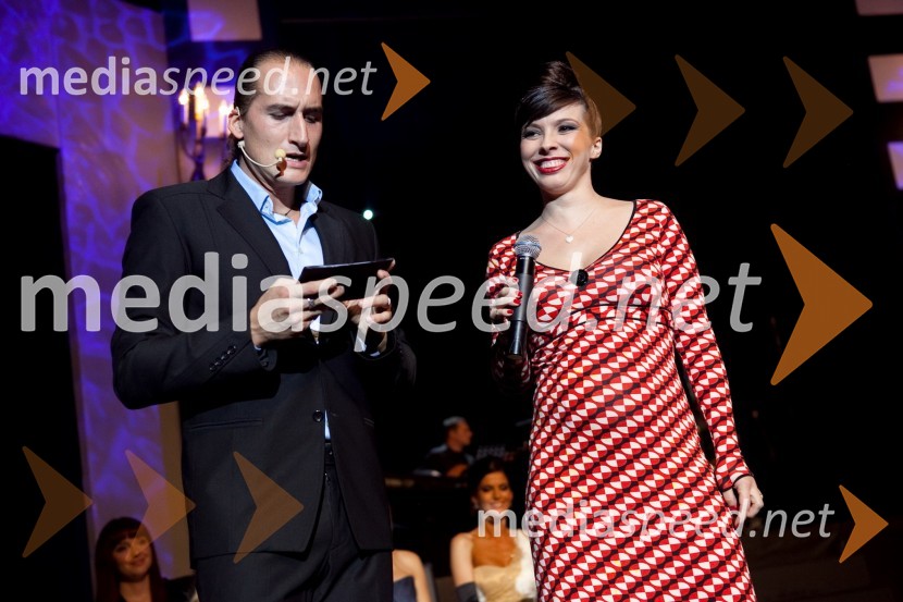 Vid Valič, voditelj in Vesna Zornik, pevkaFemme Fatale 2011 je ... Nataša Dobelšek