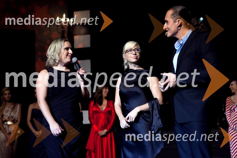 Tina Guček, glavna urednica revije Eva, Katarina Štular, odgovorna urednica revije Eva in Vid Valič, voditeljFemme Fatale 2011 je ... Nataša Dobelšek