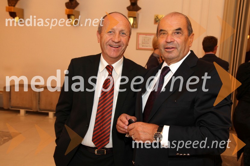 Mag. Branko Pavlin, nekdanji predsednik uprave Dnevnika in dr. Roman Glaser, generalni direktor Perutnine PtujDon Kihot, premiera baleta v SNG Maribor