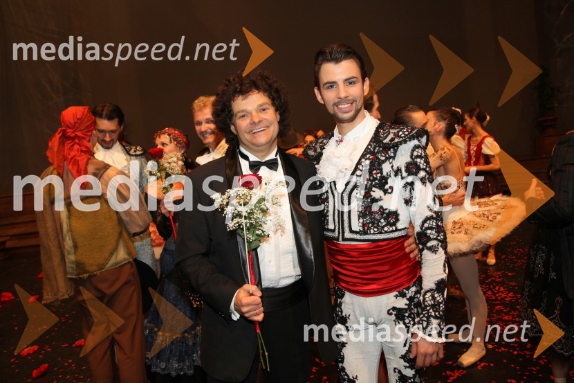 Aleksej Baklan, dirigent in Matjaž Marin, baletnikDon Kihot, premiera baleta v SNG Maribor