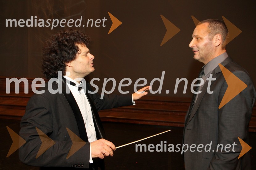 Aleksej Baklanov, dirigent in Danilo Rošker, direktor SNG MariborDon Kihot, premiera baleta v SNG Maribor