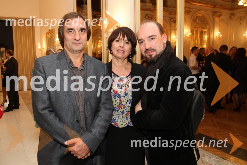 Irek Mukhamedov, umetniški vodja SNG opera in balet Ljubljana, njegova soproga Maša Muhamedov, baletna mojstrica in Jože Vidic, vodja Slovenskega oktetaDon Kihot, premiera baleta v SNG Maribor